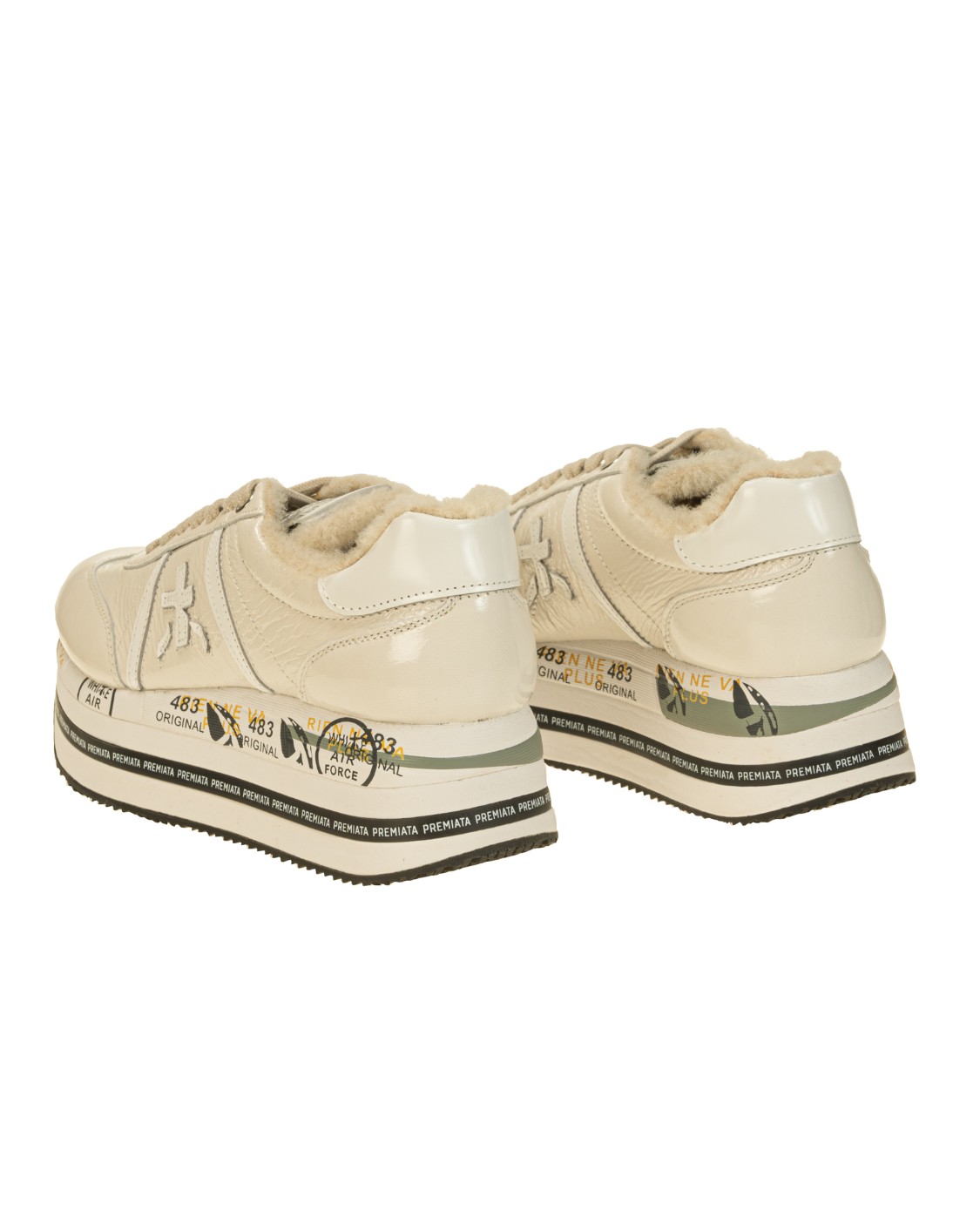shop PREMIATA Saldi Scarpe: Premiata Sneakers 'Beth' in pelle. 
Logo Premiata ton sur ton.
Fondo platform personalizzato dalla serigrafia logata Premiata.
Altezza Suola 5 cm.
Fusbet Interno 27 cm.
Composizione: 
Suola: 85% EVA (PLASTIC MATERIAL) 15% RUBBER 
Tomaia: 40% CALF LEATHER 40% PL 20% PA.. BETH-6046 number 8114032